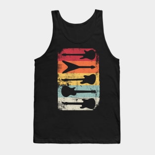 Vintage Retro Guitar Collection Tank Top